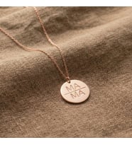 Minimalist Tasarım Mama Anne Kolye Anneler Günü Hediye Takı 925K Gümüş (Rose)