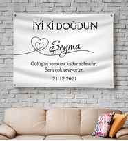 BK Gift Kişiye Özel Doğum Günü Tasarımlı Pankart Branda-2, Arkadaşa Hediye, Sevgiliye Hediye