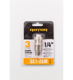 SE1-2SM Kompresör Bağlantı Konnektörü 1/4" ROTOR (Gümüş)