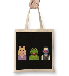 The Muppet Kermit Miss Piggy And Gonzo The Muppets Pixel Bez Çanta Uzun Saplı
