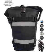 MOTOSİKLET KORUMA DEMİRİ ÇANTALARI REFLEKTÖRLÜ (Siyah)