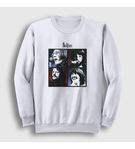 Presmono Unisex Beyaz Band The Beatles Sweatshirt 114323tt (Beyaz)