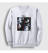 Presmono Unisex Beyaz Band The Beatles Sweatshirt 114323tt (Beyaz)