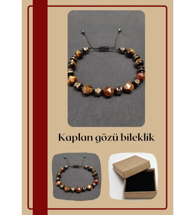 Kaplan Gözü ve Hematit Taş Bileklik