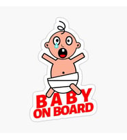 Baby On Board Arabada bebek var Araç Sticker Etiket 19CM md11