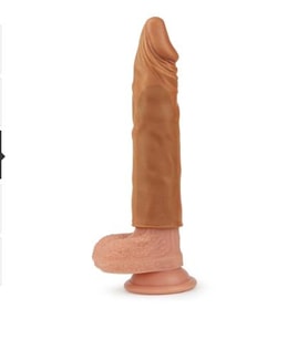 River World 18,5 cm Uzunluğu 5 cm Dolgusu Olan Realistik Uzatılabilen Melez Titreşimli Pe nis Kılfı
