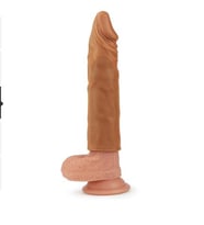 River World 18,5 cm Uzunluğu 5 cm Dolgusu Olan Realistik Uzatılabilen Melez Titreşimli Pe nis Kılfı