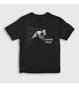 Presmono Unisex Çocuk Siyah Chester Linkin Park T-Shirt 97382tt