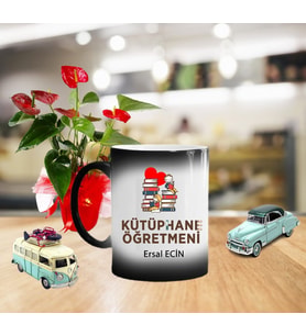 Kütüphane Öğretmeni Sihirli Kupa Bardak Fotoğraf Baskılı