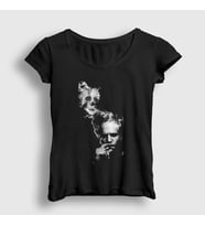 Presmono Kadın Siyah Skull Jason Statham T-Shirt 411990tt