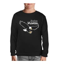 Baba Kartal Siyah Çocuk Sweatshirt