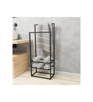 2 Katlı Metal Havluluk Modern Banyo Rafı