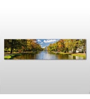 Orman Ve Nehir Kanvas Tablo 300x100cm (Karışık)