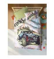 Cotton Box Rf Junior -Adventure Yeşil- Lastikli Çarşaflı Tek Kişilik Nevresim Takımı