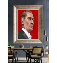 Gümüş Çerçeveli Atatürk Tablo ds467