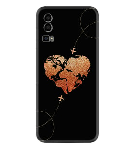 General Mobile GM 23 Kılıf Silikon Desen Özel Seri Plane Heart 1721