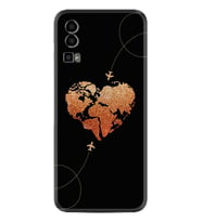General Mobile GM 23 Kılıf Silikon Desen Özel Seri Plane Heart 1721