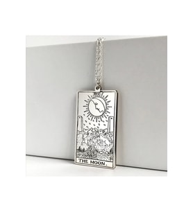 925 Ayar Gümüş Tarot The Moon Ay Kolye (Gümüş)