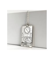 925 Ayar Gümüş Tarot The Moon Ay Kolye (Gümüş)