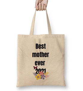 Best Mother Ever Moth 2021 Bez Çanta Uzun Saplı