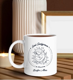 BK Gift Kişiye Özel Anneler Günü Temalı Beyaz Kupa Bardak, Anneler Günü Hediyesi, Anneye Hediye, Ev Hediyesi-8