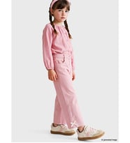 LCW Kids Pembe Fiyonk Detaylı Kız Çocuk Pantolon