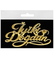 PASTA ÖNÜ SÜSÜ PLEKSİ İYİKİ DOĞDUN ALTIN PK:1-