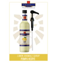 Kahve ve Kokteyl Şurubu Limon Aromalı 70 CL + POMPA Simonelli