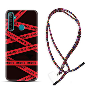 Realme 5i 5 Pro 6i 7 Pro 8 Kılıf Boyun Asklı Rasta Silikon Danger 1372