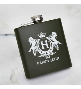 Beylere Hediye Kanyak Matarası 6 Oz Yeşil