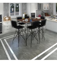 Knsz masa sandalye takımı hem105zengin cvzsyh 130*090 6 sandalye syhsyh sırt minderli