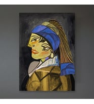 The Girl With Pearl Earring by Picasso Canvas