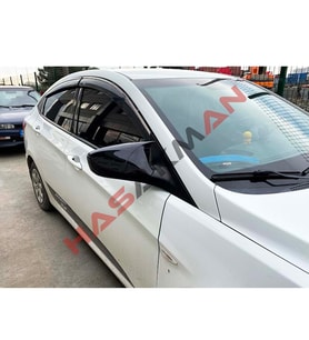 Hyundai Accent Blue Sinyalsiz Batman Yarasa Ayna Kapağı Piano Black 2011 - 2018