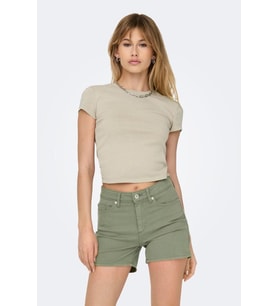 ONLELINA S/S O-NECK SHORT TOP JRS NOOS (Açık Bej)