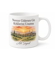 Gurbetten Selamlar Yazılı Memleket Kupası Baskılı Kupa Bardak Hediye