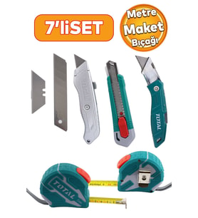 Ölçü Ve Maket Bıçağı Seti Şerit Metre Halı Kesme Yedek Bıçak 10'lu