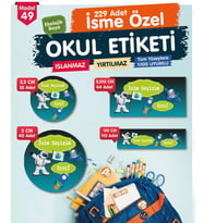 Okul Etiketi Kalem Defter Etiketi Özel İsim Yazılabilen Etiket Seti - İsim Etiketi-OE49