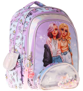 Wow Generation Kız Çocuk Friends Baskılı Pembe İlkokul ve Günlük Okul Sırt Çantası - W6054 - Dört Bölmeli
