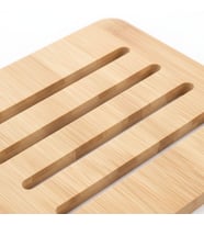 AmberHaus%100 Doğal Bambu Kare Nihale - 16x16 cm Isıya Dayanıklı Ahşap Tencere ve Çaydanlık Altlığı - (3 Farklı Desenden 1 Adet Gönderilir)