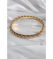 Çelik Gold Renk Burgu Zincir Model Kadın Kelepçe