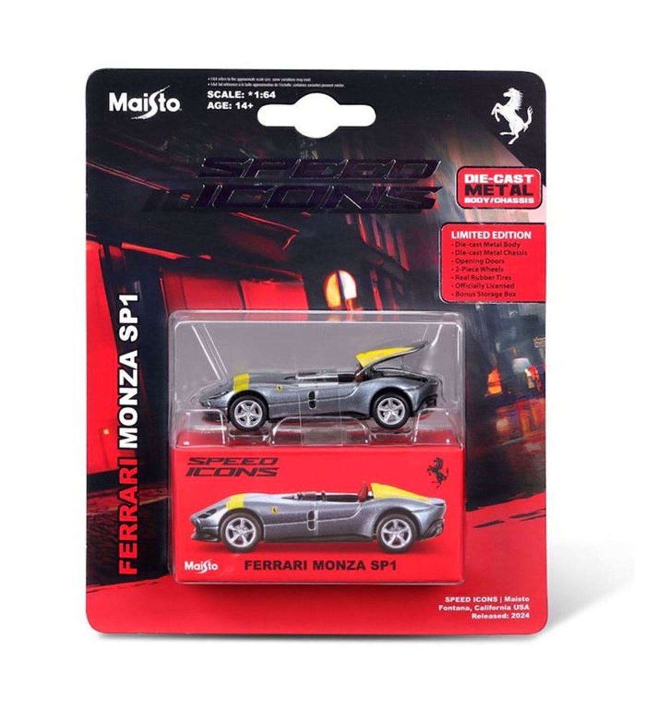 Maisto 1:64 Speed Icons Ferrari Monza SP1 Gümüş 15700