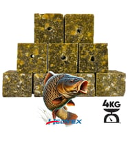 Hedyex 4Kg Sazan Küspesi Delikli Küp Mısır Küspesi Kare
