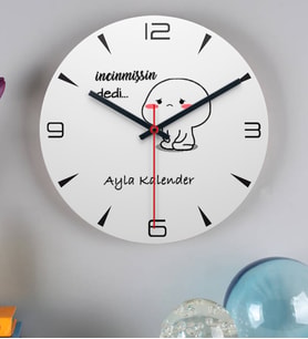 Kişiye Özel İncinmişsin Dedi Tasarım Esprili Duvar Saati