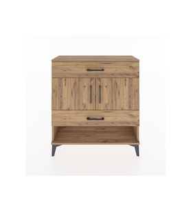 Arges Şifonyer 2 Raflı 2 Çekmeceli 2 Kapaklı 88x30x96 Çam-Çam