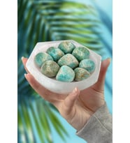 Amazonit Taşı Tamburlanmış Kütle - 100 Gram