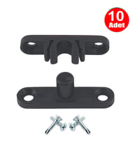 Pvc Kapı Pencere Sineklik Antrasit Plastik Çıt Çıt Kilit Menteşe Küçük Boy 4cm -10 Adet