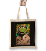 Funny Art Yer a Wizard Kermit Gift Bez Çanta Uzun Saplı