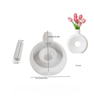 SİLİKON KALIP TAŞ TOZU İTHAL DEKORATİF BÜYÜK BOY VAZO KALIBI HB330-0184 (Beyaz)