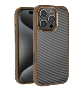 Apple iPhone 16 Pro Kılıf Karbon Fiber Görünümlü Kamera Dizayn Venus Kapak