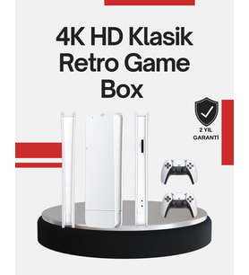 Mey İthalat® 2 Kollu Kablosuz 4K Tv Uyumlu Klasik Oyun Konsolu
